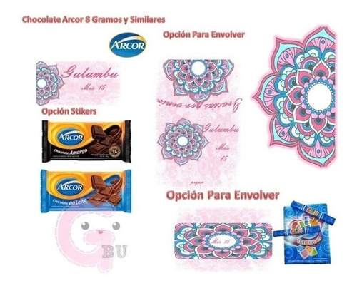 Kit Imprimible Mandalas Rosas Xv Amigas Mama Madre S91