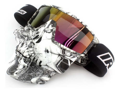 Googles Para Moto Con Mascara De Calavera Diseño Cadenas