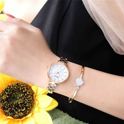 Relojes Analógicos Cuarzo Impermeables Curren9054 Para Mujer