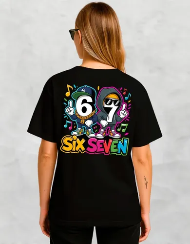 Camiseta 67 Meme Six Seven Unissex Cultura Pop Farmando Aura