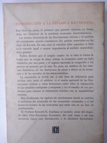 Introducción A La Dinámica Keynesiana, Kurihara Kenneth K. (Usado)