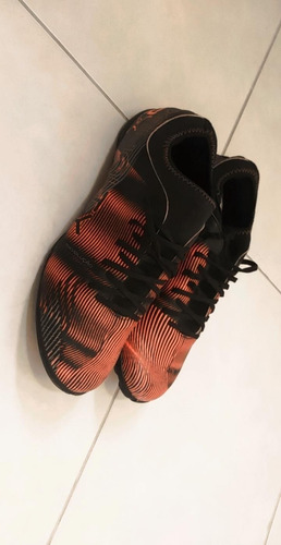 Chuteira Society Penalty Rx Ix - Laranja E Preto