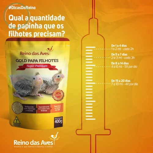 Ração Gold Papa Filhotes 400g Reino Das Aves