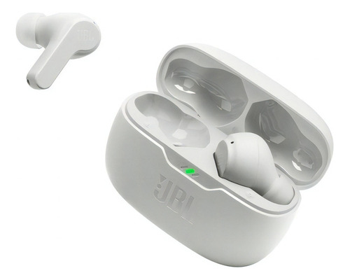 Auriculares In-ear Inalámbricos Jbl Vibe Beam Negro Luz Led Color Blanco Color de la luz Verde