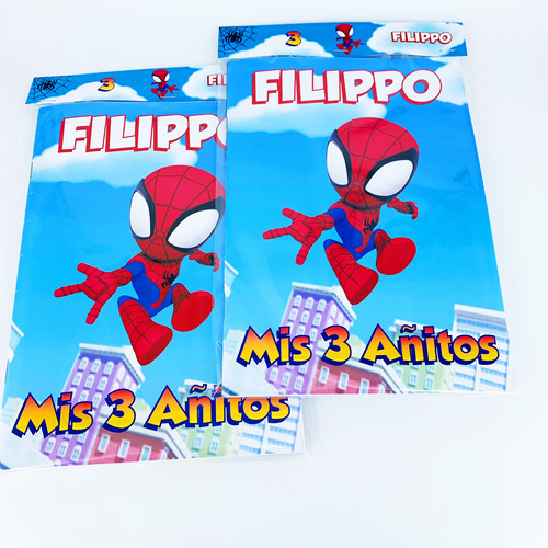 10 Libritos Colorear Souvenir Spidey Spiderman Caja Lapiz X6