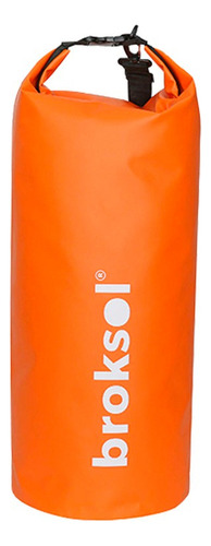 Bolso Estanco Broksol En Tela Pvc 40 Litros Color Naranja