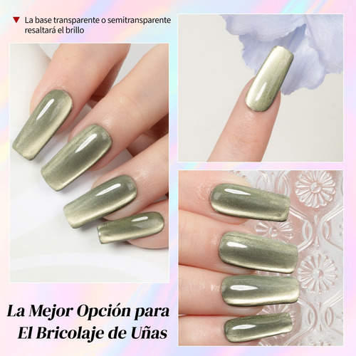 Polvo De Uñas Cromado De Ojo De Gato 3d Galaxia Cherimoya