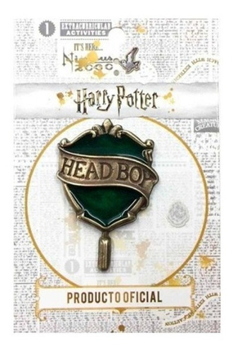 Pin Harry Potter Headboy Slytherin Licencia Oficial
