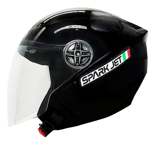 Capacete Ebf Spark Jet Solid Preto Tam 56