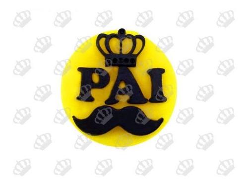 Imagem 3 de 3 de Molde Forma Silicone Sabonete, Vela Redondo Pai/coroa/bigode