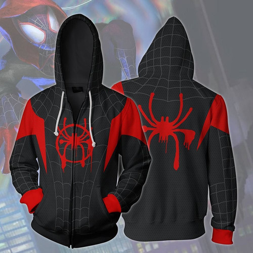 Lm H Sudadera Moda Spider-man: Into The Spider-verse Chamarr