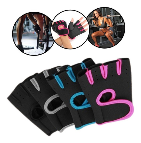 Guantes Gimnasio Ciclismo Gym Pesas  C/abrojo Fit Importados