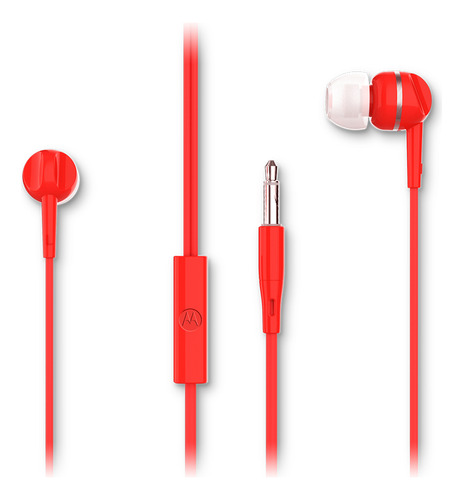 Fone De Ouvido Com Microfone Motorola Earbuds 105 Vermelho