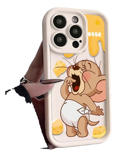 Funda Tom And Jerry Cheese Para iPhone 15, 14, 13, 12, 11 Pr