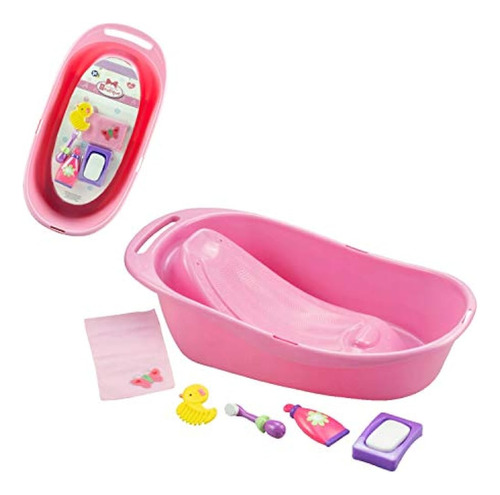 Jc Toys Jc Toys - Juego De 7 Piezas De Baño Rosa Para Muñeca