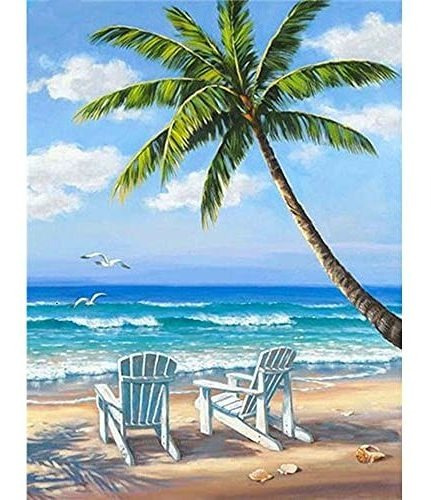 Kit De Puntillismo 5d Diamond Painting Beach Art Kits Para A