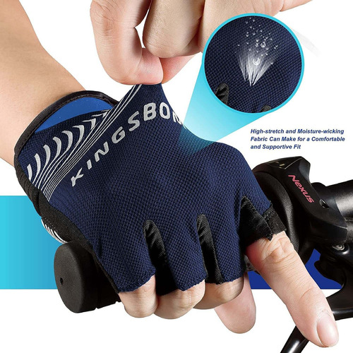 Kingsbom Cycling Gloves, Shock-absorbing Bike Gloves With Li