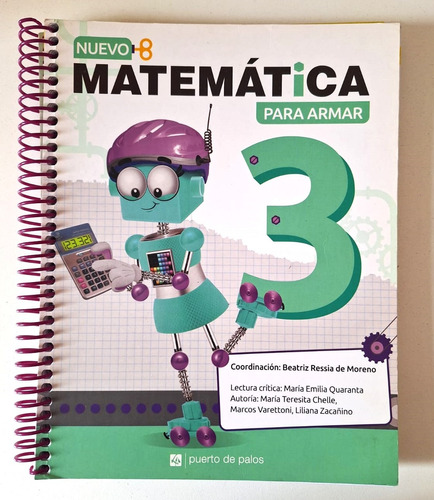 Libro De Matemática Para Armar 3 Puerto De Palos  Impecable!