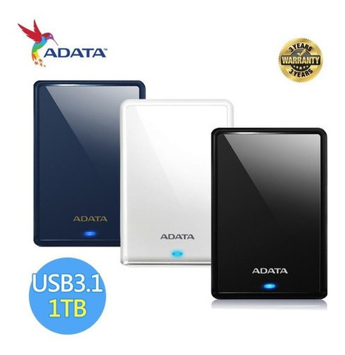 Imagen 3 de 6 de Disco Duro Externo 1tb Ps4 Pc Adata Hv620s Usb 3.1 Bl