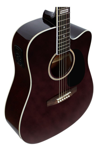 Violão Eletroacústico Giannini Performance Gf-1d Ceq Folk Cor Translucent dark wine Orientação da mão Destro