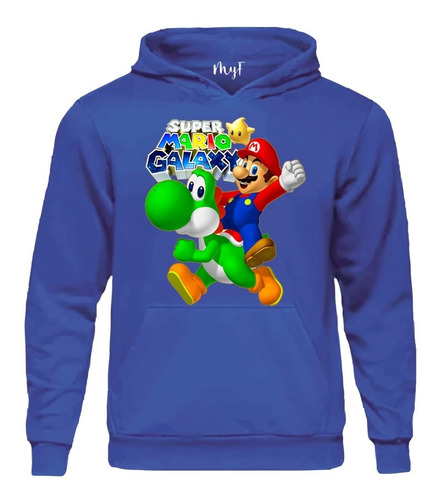 Polerón Canguro Mario Bross Galaxi Niños/as, Jóvenes, Adultos