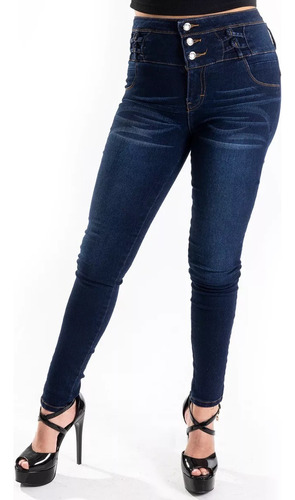 Jeans Pantalon Mezclilla Dama Mujer Strech Skinny Levanta 