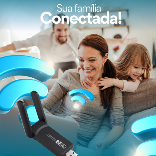 Placa Usb Wifi Adaptador Bluetooth Dual Band 2.4/5ghz Pc