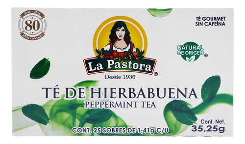 Té De Hierbabuena La Pastora 25 Sobres