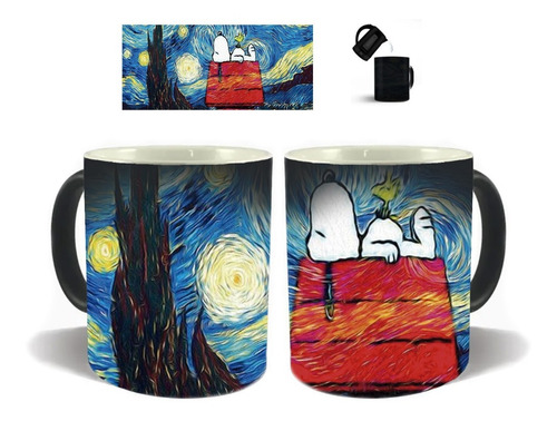 Taza Magica 11oz Van Gogh Snoopy