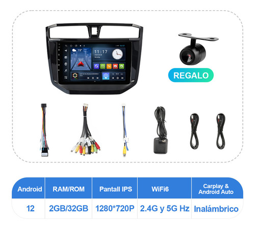 Estéreo Carplay Para Chevrolet S10 Pro Max 2021-2024 Cámara