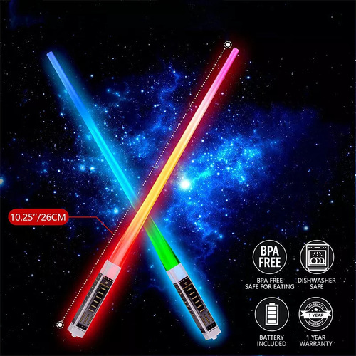 Palillos Con Luz Led, Palitos Fluorescentes De 9 Colores