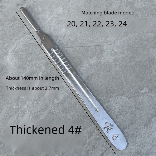 Mango De Cuchillo De Plástico Número 4 - Mango De Acero Inox