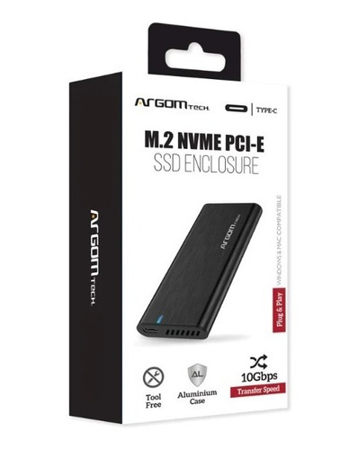 Case Enclosure Disco Duro Ssd M.2 Pcie Nvme Usb C 3.0