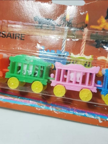 Imagen 6 de 6 de Antiguo Tren Adorno Tortas Porta Velas Usado Mag 57808