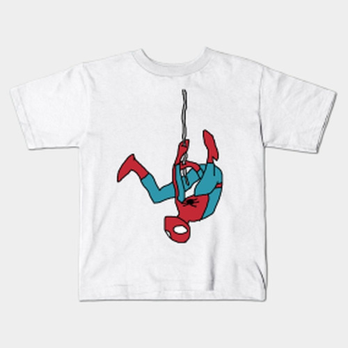 Remera Freekomic Spider Man Araña Niño Adulto Blanca # C 32