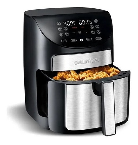 Imagen 4 de 4 de Freidora de aire Gourmia 7 QT Digital Air Fryer GAF798 de 6.7L color negro/plata 120V