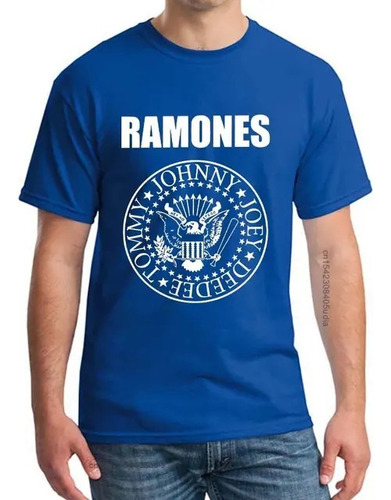 Camiseta Casual De Algodón Con Estampado Ramones