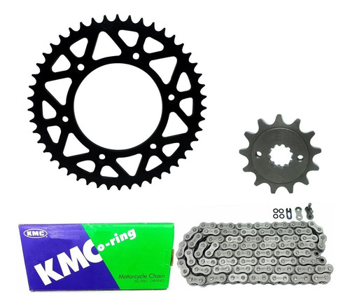 Kit Corrente Transmissão Pinhão Coroa Kmc Crf 230 47d X 11d