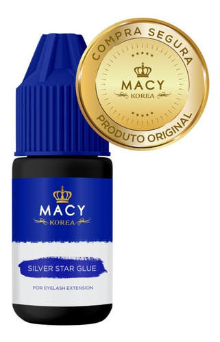 Cola Macy Silver Para Cílios 3ml Alta Retenção Preto
