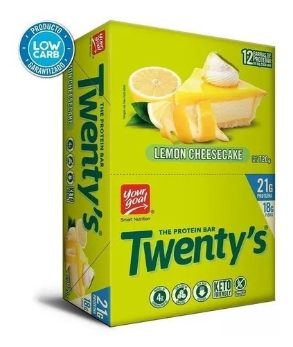 Yourgoal Barra Proteina Twentys Lemon Cheesecake Caja 12un