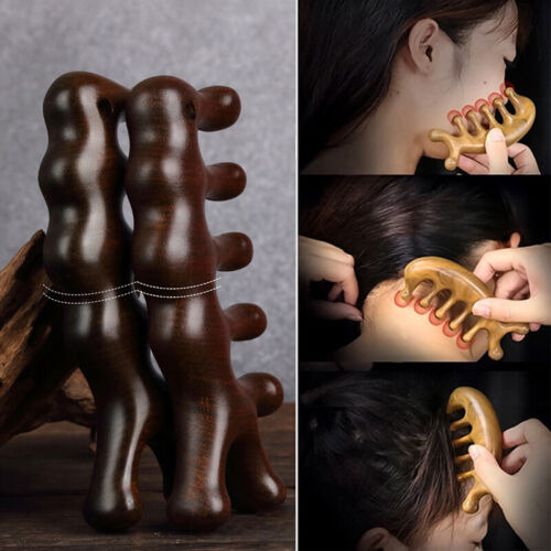 1pcs Sandalwood Massage Comb Head Meridian Scalp Shoulde Nna