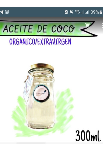 Imagen 1 de 1 de Aceite De Coco Extravirgen