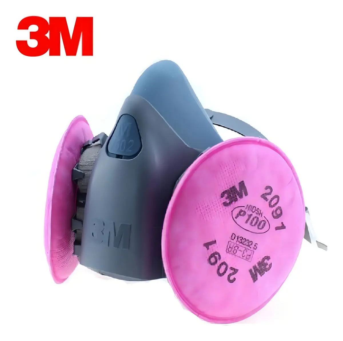 3M 7502 Respirador con Filtros 2097 P100 Vs Partículas