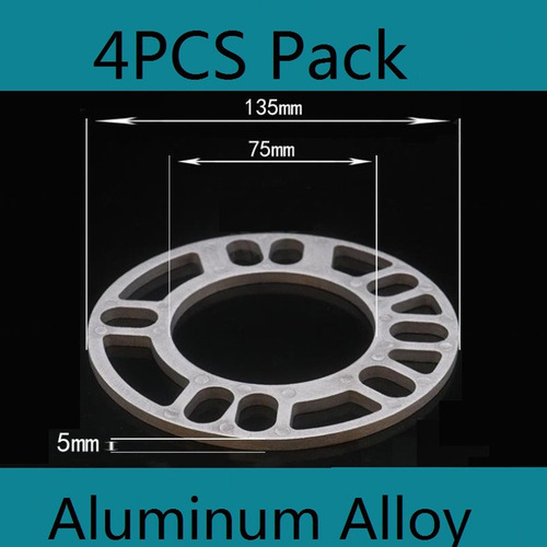 4 Piezas De 5 Mm De Aleación De Aluminio Universal Con
