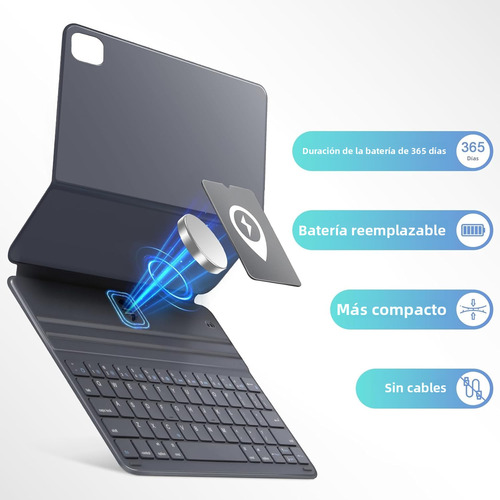 Funda Magnética Con Teclado Para iPad 10th/11th Sin Carga