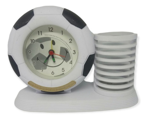 Reloj Balón De Fútbol Porta Lápiz