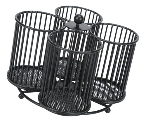 Suporte De Armazenamento De Mesa, Rack De Talheres, Preto