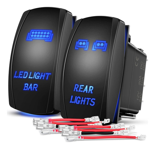 Nilight - Juego De 2 Luces Traseras, Interruptor Basculante