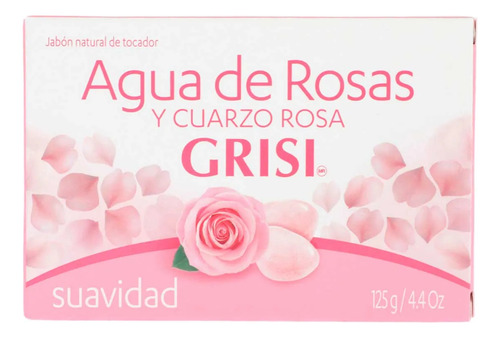 Jabón De Tocador Grisi Agua De Rosas De 125g C/u Incluye 3pz