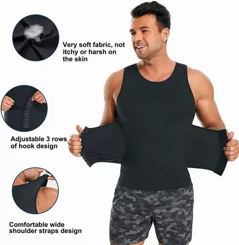 Camiseta Reductora Moldeadora Hombre Con Abdomen Contraído